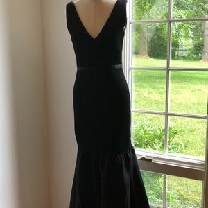 Halston black gown